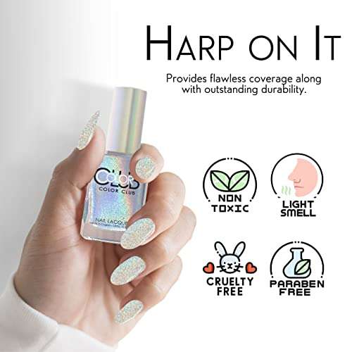 Color Club Halographic Hues Nail Polish, Multicolored, Harp On It, 0.5 Ounce 5