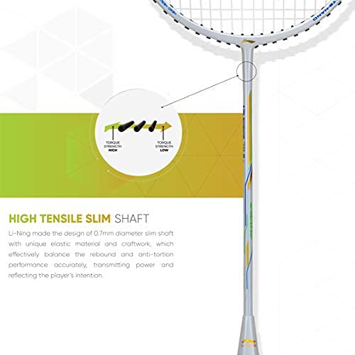 Lining Airforce 77 G2 Badminton Racquet, Green, Turquoise with Free Cover 4
