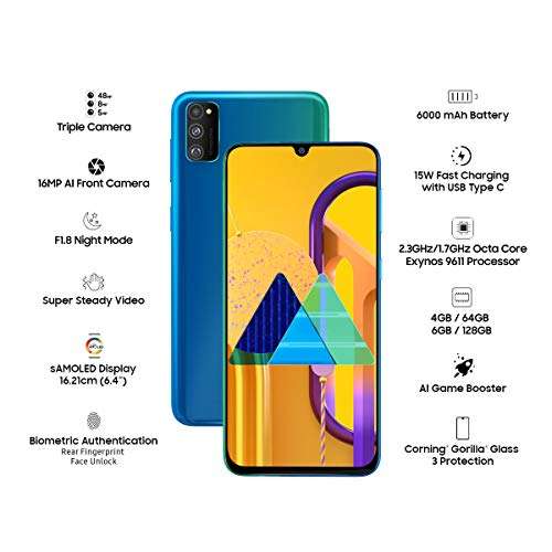 Samsung Galaxy M30s (White, 4GB RAM, Super AMOLED Display, 64GB Storage, 6000mAH Battery) 2
