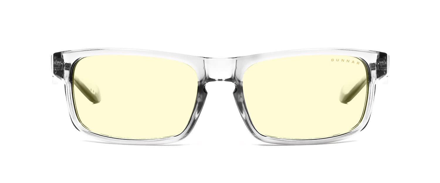 GUNNAR Gaming and Computer Eyewear/Enigma, Amber Tint - Patented Lens, Reduce Digital Eye Strain, Block 65% of Harmful Blue Light