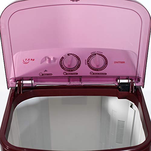 DAENYX Washer 7.5 Kg Ruby Red Transparent - Single Tub Washer 5