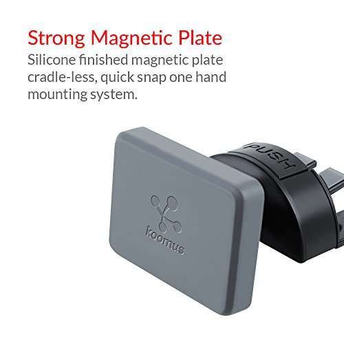 Koomus Pro CD-M CD Slot Magnetic Cradle-Less Smartphone Car Mount Holder for All iPhone and Android Devices, Single, Black 5