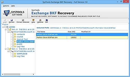 SysTools Exchange BKF Recovery (Email Delivery-No CD) 3