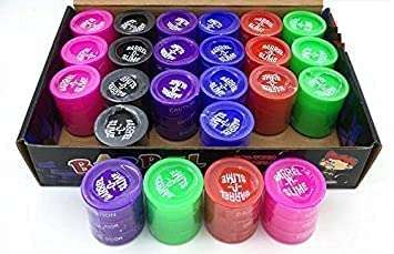 HBM Multicolor Fruit DIY Magic Toy Slimy Slime Clay Gel Jelly Putty Set kit Toys for Boys Girls Kids Slime,Barrel Slime Toy, Small (Clear) (Multicolor, 24) 3