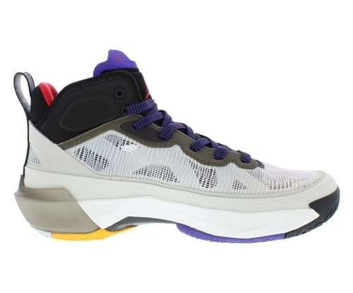 Nike Kid's Air Jordan XXXVII (GS) Basketball Shoe (Light Bone/Black/Dark Concord/Fire Red, us_Footwear_Size_System, Big_Kid, Men, Numeric, Medium, Numeric_7) 2