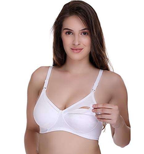 SONA Women's Cotton Feeding Bra Full Cup Non Padded Breastfeeding Bra - Nursing Bra - Maternity Bra - Seamless Bra (Combo_Pack of 2_44D) 4