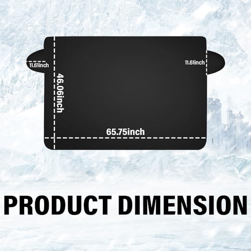 Magnetic Windshield Cover for Ice and Snow,Anti-Theft Car Windshield Snow Cover with 5 Invisible Magnets,All-Season Universal Front Windshield Protector for Car Truck SUV 2