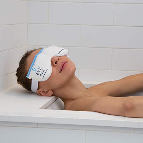Eye See Dry Eye Moist Heat Compress - Warm Eye Compress to treat Dry Eyes, Blepharitis, Stye,Chalazion and Meibomian Gland Dysfunction -Stays Hot as a Heated Eye Mask Should! Storage Pouch Included! 5