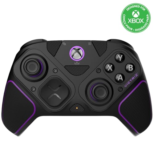 PDP Victrix Pro BFG Wireless Gaming Controller for Xbox Series X|S, Xbox One, Windows 10/11, Modular Gamepad, Dolby Atmos Audio, Remappable Buttons, Customizable Triggers/Paddles/D-Pad, PC App, Black 1