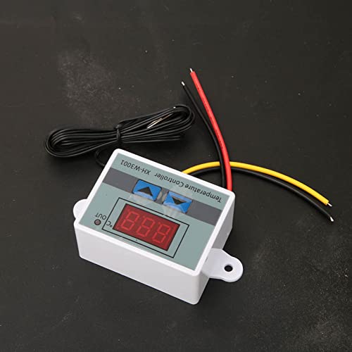 Digital Temperature Controller, XH-W3001 Digital Temperature Controller Thermostat Switch, Thermostat Switch with Waterproof Sensor Probe(24V/240W), Thermostat 4