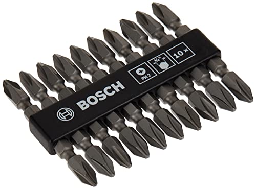 Bosch Professional Extra Hard, Double Ended Screwdriver Bits, Type Ph2-Ph2, Length 65mm, Grey, Pack Of 10 2