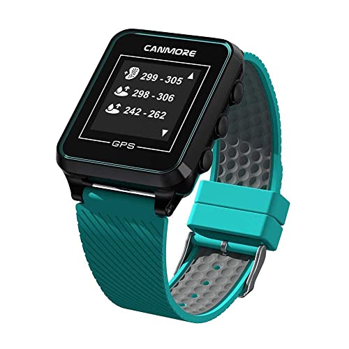 CANMORE TW 353 Golf GPS Watch Turquoise - (Bundle) a Replacement watchband, Charging Cable and Tool - Essential Golf Course Data and Score Sheet - Minimalist & User Friendly - 40,000+ Free Courses 4