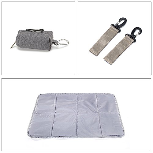 SoHo Diaper Bag Backpack 3PC Essentials - Gray 5