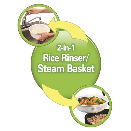 Hamilton Beach Digital Programmable Rice Cooker & Food Steamer, 14 Cups Cooked (7 Uncooked) With Steam & Rinse Basket, Stainless Steel (37548) 2