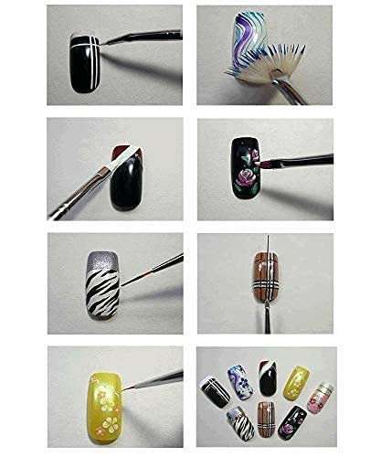 KAVIN Set Of 15 Pieces Nail Art Brush And Dotting Tool Kit Cosmetic Accessories For Girls And Women Colours May Be Vary 4