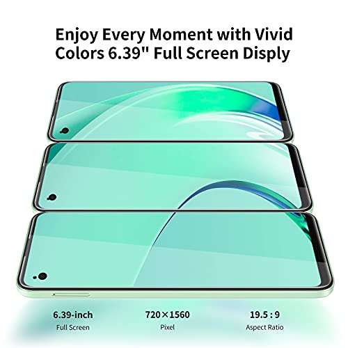 OUKITEL C21 Pro Unlocked Android 11 Smartphone with 6.39" HD+ Display, 4GB RAM, 64GB ROM, 21MP Camera, 4000mAh Battery, Dual SIM, Face ID - Green 5