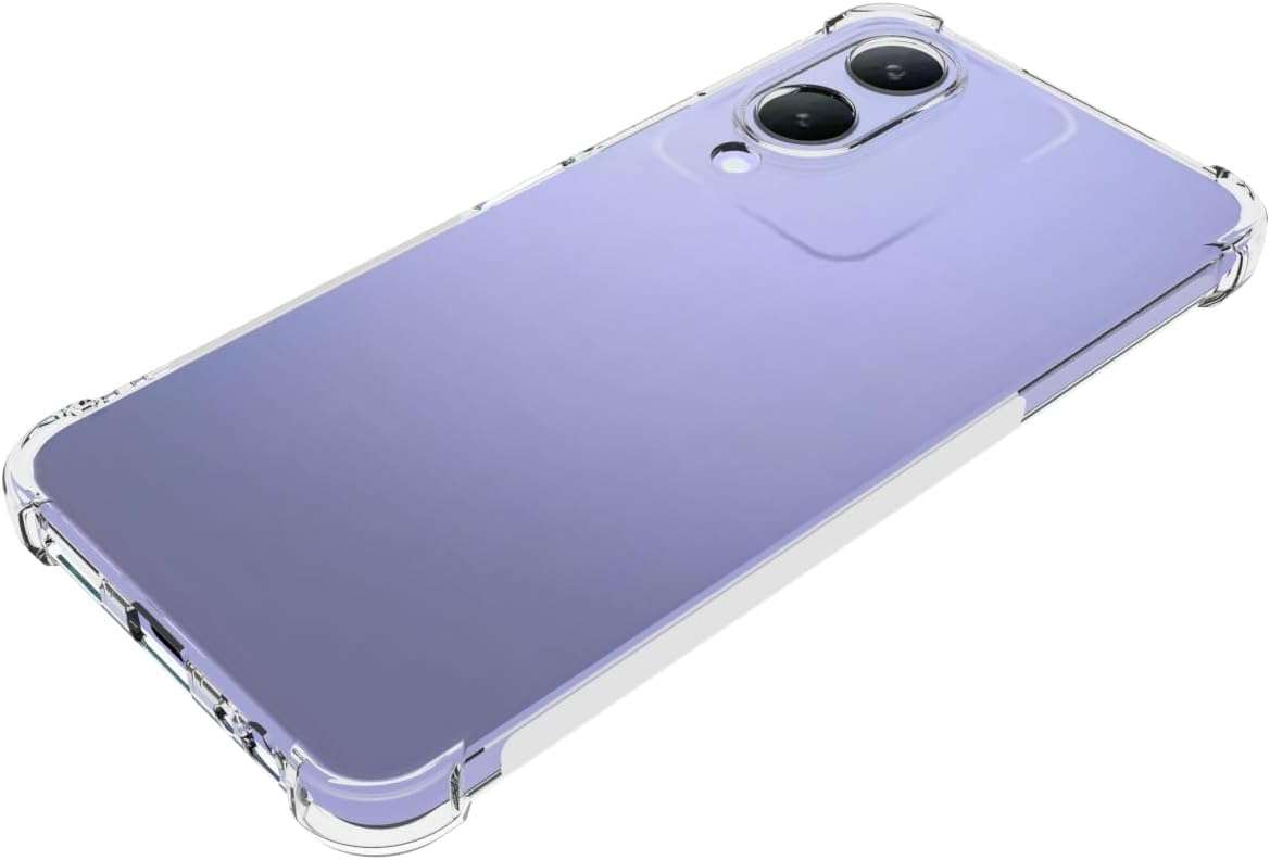MoreFit vivo Y28 5G, Bumper Transparent Soft Silicon TPU Shockproof Slim Back Cover Case for vivo Y28 5G 5