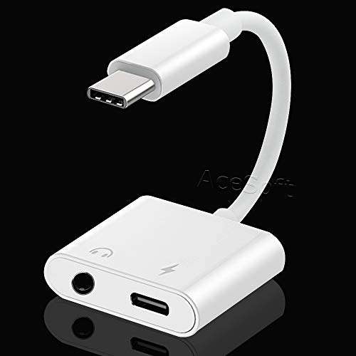 2in1 USB Type-C to 3.5mm AUX Audio Headphone Jack Adapter Charge Cable Line Compatible with Samsung Galaxy Note 10+ 5G Phone 1