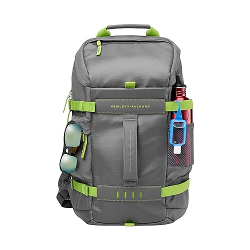 HP Odyssey Backpack for 15.6-inch Laptop (Grey/Green) 1