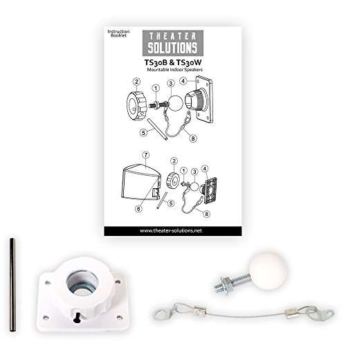 Theater Solutions TS30W Mountable Indoor Speakers White Bookshelf 6 Pair Pack 5