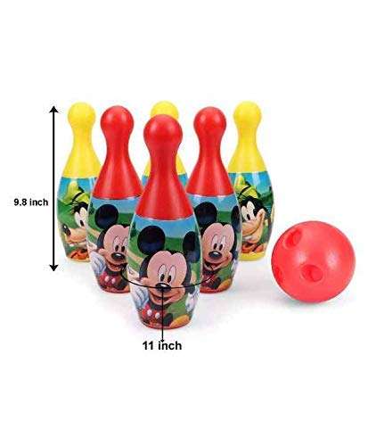 Shivaaro Bowling Game Set for Kids with 6 Pins and 1 Ball - Sport Toys Gift for Baby Boys Girls Age 3-6 Years Old 5