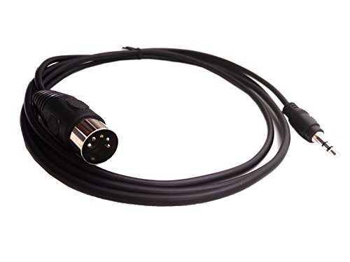 SinLoon 5-Pin DIN-Male Cable, 5 Pin Din to 3.5mm(1/8in) TRS Stereo Male Jack Stereo Audio Cable forB & O System Playing The Musical Instrument Signal Output 1.5m (5 feet,3.5M-5 DIN M) 1