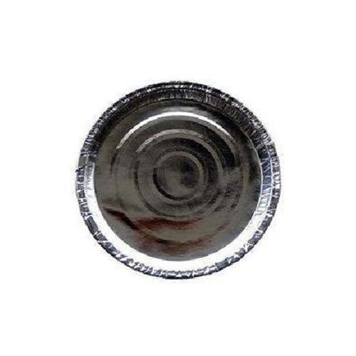 DHAVADI Silver Laminated Disposable Heavy Paper thali with 180 GSM 12"-Pack of 80pc 5