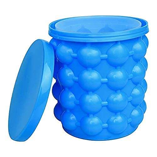 1 pcs Silicone Ice Bucket & Ice Mold with lid, Large Silicone Ice Bucket 1