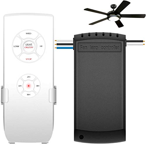 Universal Ceiling Fan Remote Control Kit 3-in-1 Ceiling Fan Light Timing & Speed Wireless Remote Control and Receiver Kits for Ceiling Fan Lamp 1