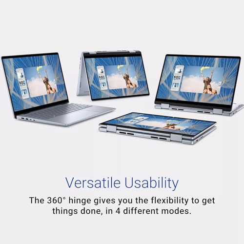 Dell Inspiron 2-in-1 Business Laptop, 14" FHD + Touchscreen, Intel 10-Core 7 150U Processor, 64GB DDR5 RAM, 2TB SSD, Wi-Fi, Webcam, Windows 11 Pro, with Microsoft Office Lifetime License 4