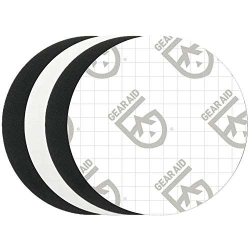 GEAR AID Tenacious Tape Repair Patches for Jackets, Tents, Outdoor Gear and Technical Fabrics, Black and Clear, 3” Rounds, 8 Patches, 4 Pack 2