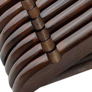 Evolluxi Lotus Wooden Hangers, Diwali Gift Hampers Solid Wood Shirt Hangers, Dress Coat Jacket Clothes Hangers, with Extra Smooth Finish, 360 Degree Swivel Hook(Retro) (Walnut, Pack of 12) 3
