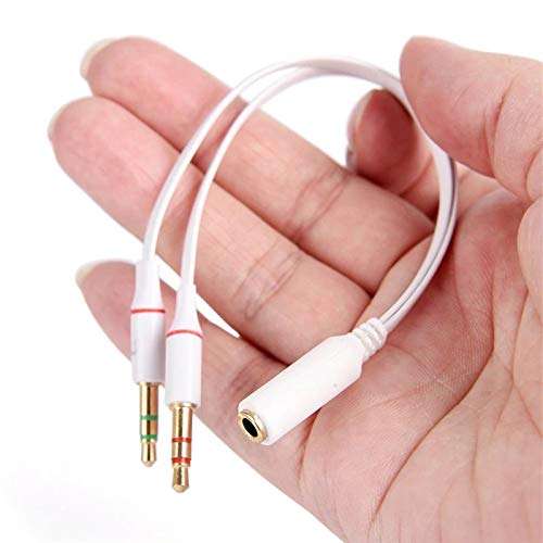 A3sprime 3.5mm Mic and Audio Headphone Splitter Cable with Separate Microphone and Headphone Connector for Gaming Headset to PC 6