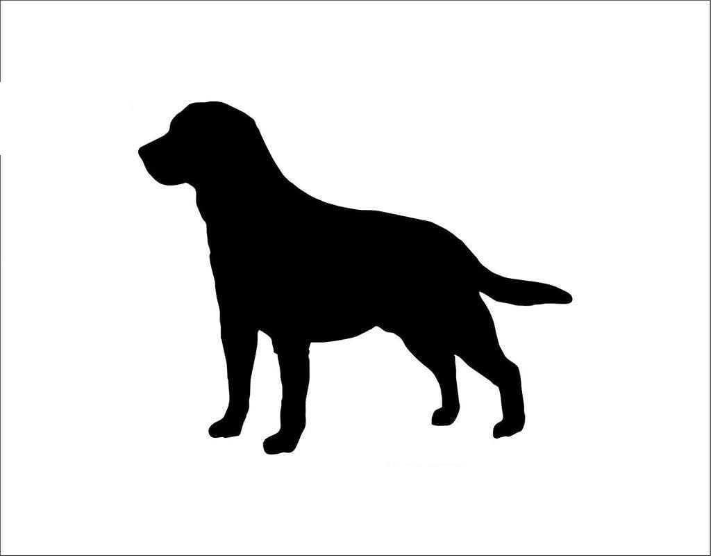 Roonir® car Sticker Labrador Retriever Dog Styling Car Sticker Exterior Door Sides Rear Vehicle Body Vinyl-Black Decal (15x12cm) 1