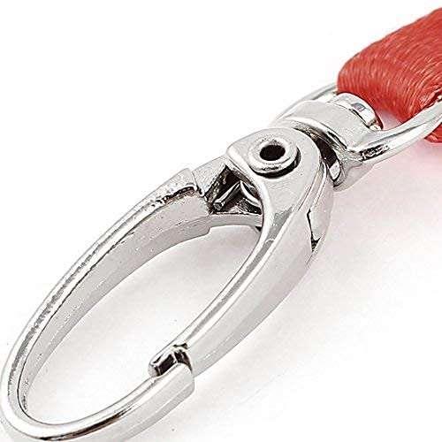 Ubersweet® Imported Metal Swivel Clip ID Name Badge Holder Neck Strap Lanyard 5Pcs Red 4