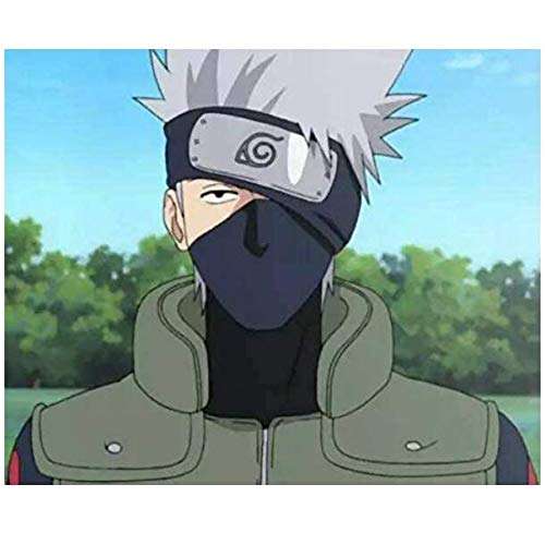 Leaf Village Protector Face Mask Hatake Kakashi Cosplay Veil for Ninja Cosplay Accessories Black 4