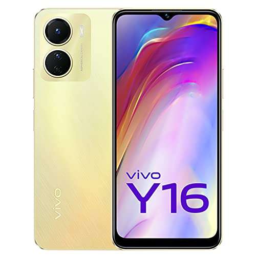 Vivo Y16 (Drizzling Gold, 4GB RAM, 128GB Storage) without offers 1