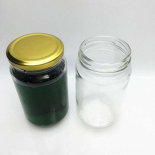 DCOR SHINEKitchen Storage Glass Jar with Rust Proof Air Tight Golden Cap, 400 GMS, Clear (2) 3