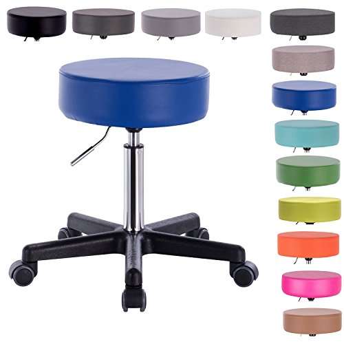 Height-Adjustable Swivel Faux Leather Bar Stool/Salon Stool/Doctor Stool/Medical Stool/Spa Chair/Restaurant Chair/Stool for Kitchen (Blue) | 12 Months Warranty by Deal Dhamaal 1