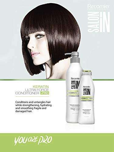 Salon In Recamier Salon In Keratin Ultra Force Conditioner for Damaged & Weak Hair | Deep Repair & Strengthening Formula | 10.1 fl oz 3