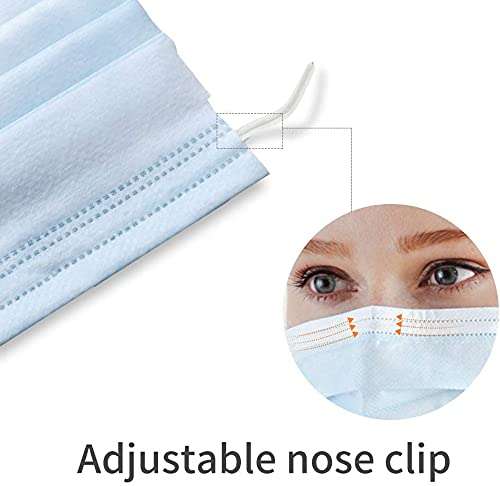 chi 3 Ply Disposable Surgical Mask for Kids with Melt Blown Filter, Nose Pin and Broad Fabric Ear loop for Comfort (Blue, Pack of 50, for Boys and Girls) 6