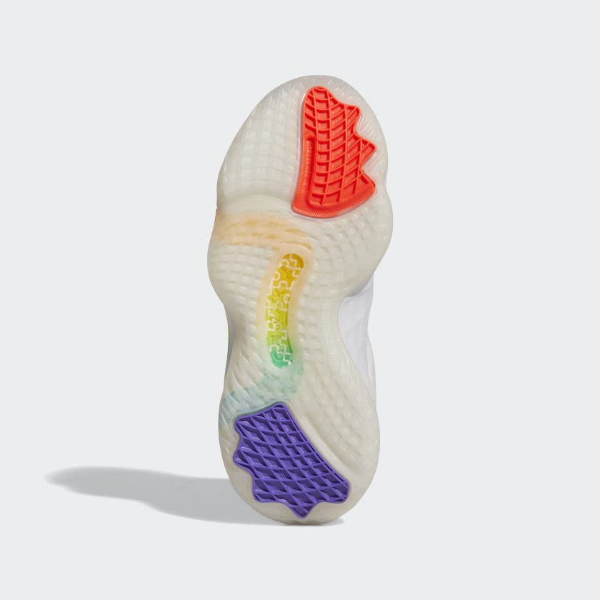adidas D.O.N. Issue 3 Basketball Shoe, Clear Grey/Purple Rush/Semi Screaming Green, 5.5 US Unisex Big Kid 4