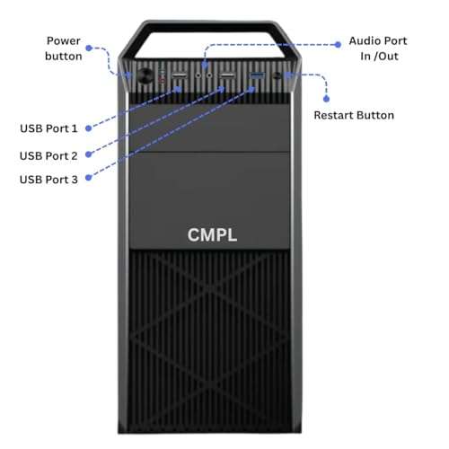 CMPL Gold Tower Desktop PC | 12th Gen Core i5-12400 | 16GB RAM | 512GB SSD | 2 GB Dedicated Graphics | Windows 11 Pro | MS Office 2021 | Built-in Wi-Fi & Bluetooth | 1-Year Warranty (G12WM-G21605) 5