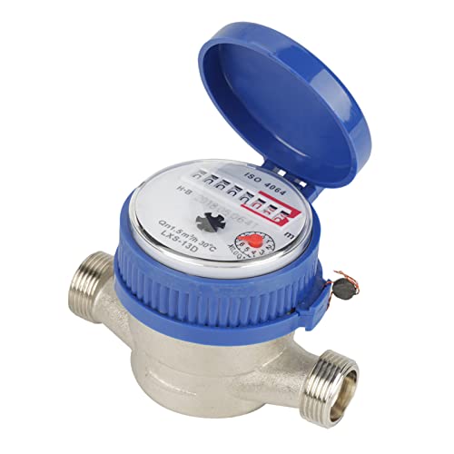 B07Ms1Fzb6,water meter 3/4 + Water Meter 15mm 1/2 inch Cold with Fittings for Garden & Home Usage 4