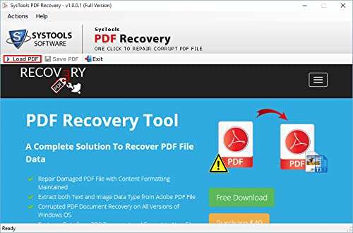 SysTools PDF Recovery (Email Delivery-No CD) 2