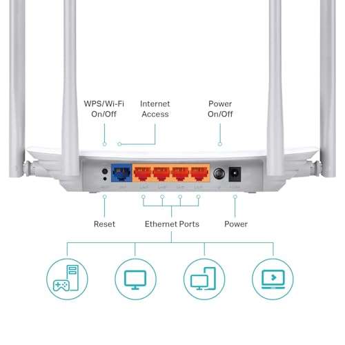 TP-Link AC1200 WiFi Router (Archer A54) - Dual Band Wireless Internet Router, 4 x 10/100 Mbps Fast Ethernet Ports, EasyMesh Compatible, Support Guest WiFi, Access Point Mode, IPv6 & Parental Controls 6