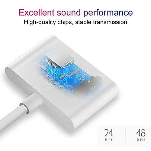 [Apple MFi Certified] Dual 2in1 Lightning Headphone Audio & Charger Adapter Splitter for iPad,2 Pack iPhone Headphone Adapter for iPhone 14/13/ 12/11/ XS/XS Max/XR/X/ 8/8plus/7/7 Plus/iPad 3