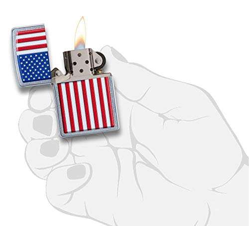 Zippo Patriotic Street Chrome Pocket Lighter 4