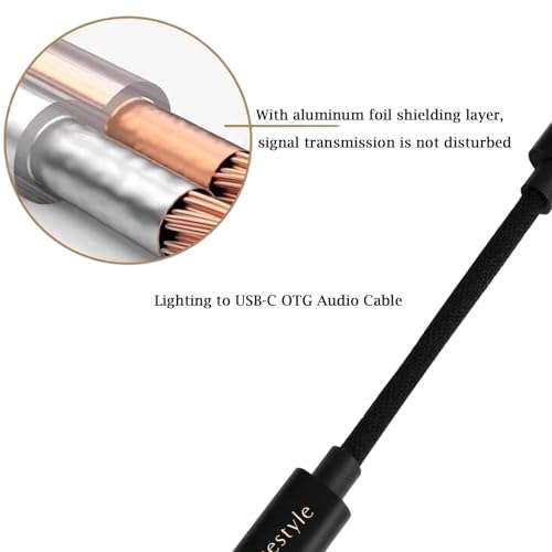 Questyle USB C DAC OTG Cable MFI Certified Audio Adapter for iPhone 13/12/11/X/8/7/6/Plus, iPad Pro/Air/Mini, iOS15 to Type C Male Adaptor (Only fit for Amplifier M12i M15i) 3