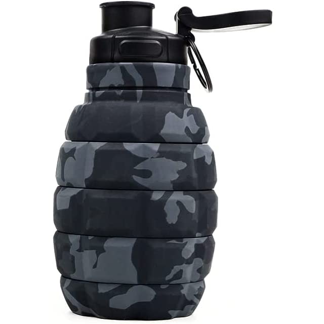 TUFCUP Spit Cup Spittoon for Chewing, Portable Reusable Spit Dipping Cup with Lid, Collapsible Spill Resistant Leak Proof Silicone Body Travel Spitter(Navy Camo) 5